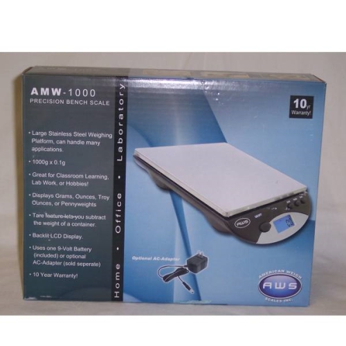 AMW-1000 COMPACT DIGITAL BENCH SCALE, 1KG X 0.1G